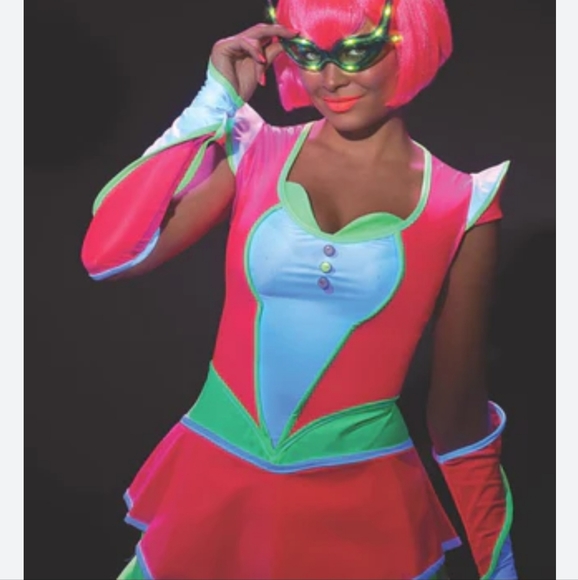 Neon Rave Alien Light Up Dress 👽 - Picture 4 of 7